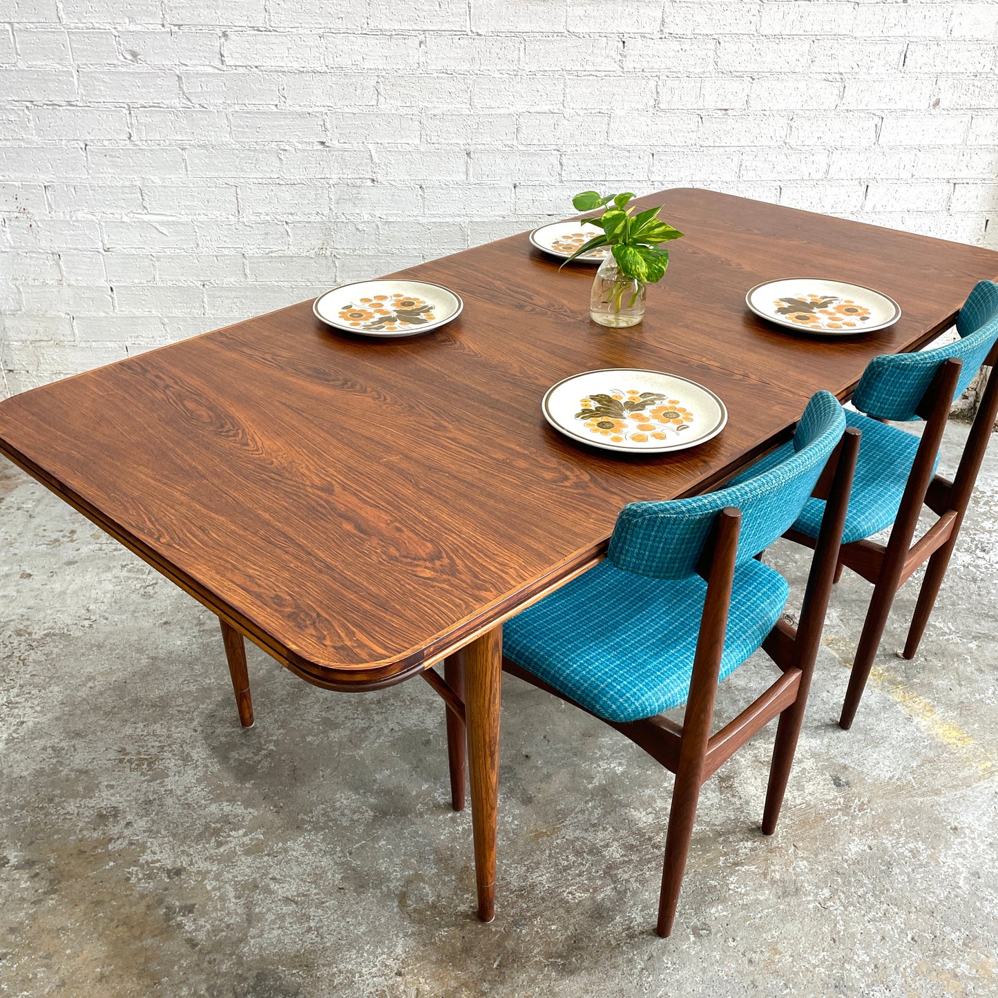 Brazilian Rosewood Danish Extension Dining Table