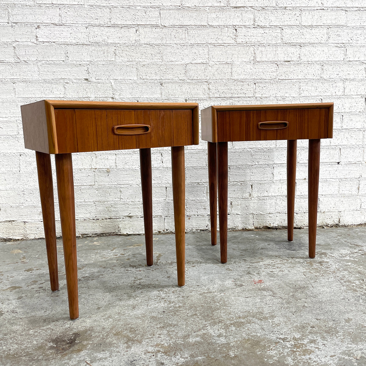 Pair of Mid-Century Burgess Bedside Tables – Professionally Restored