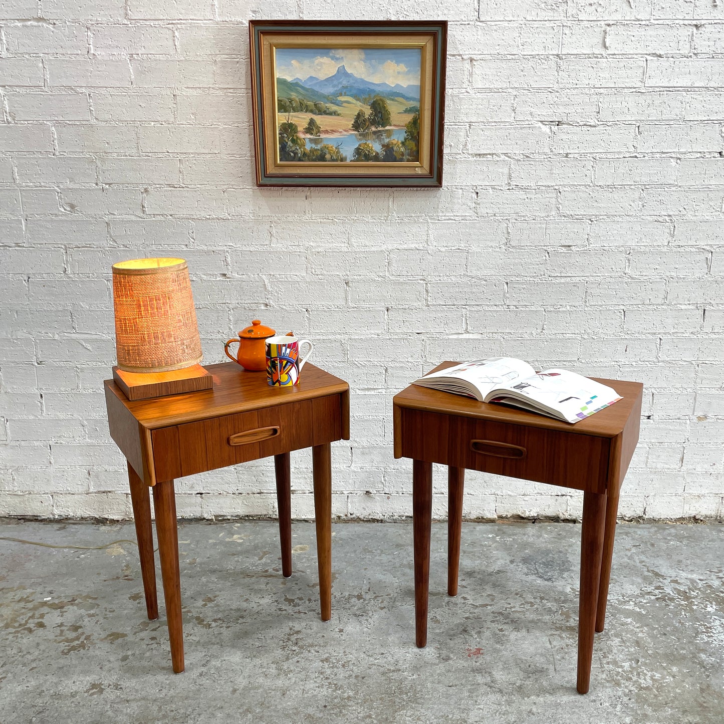 Pair of Mid-Century Burgess Bedside Tables – Professionally Restored