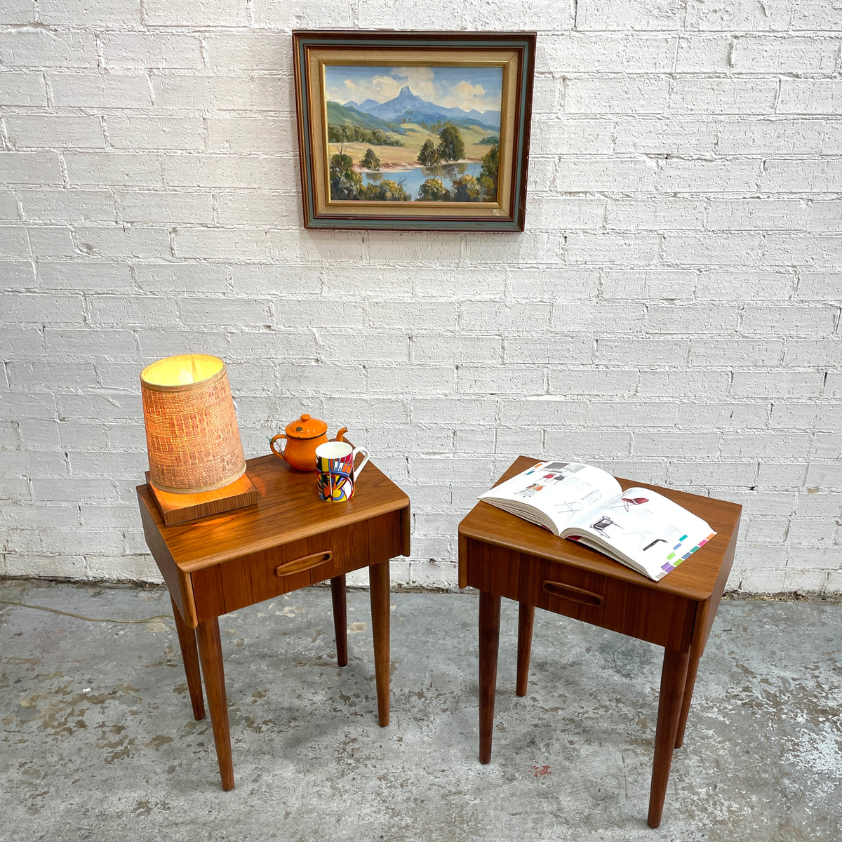 Pair of Mid-Century Burgess Bedside Tables – Professionally Restored