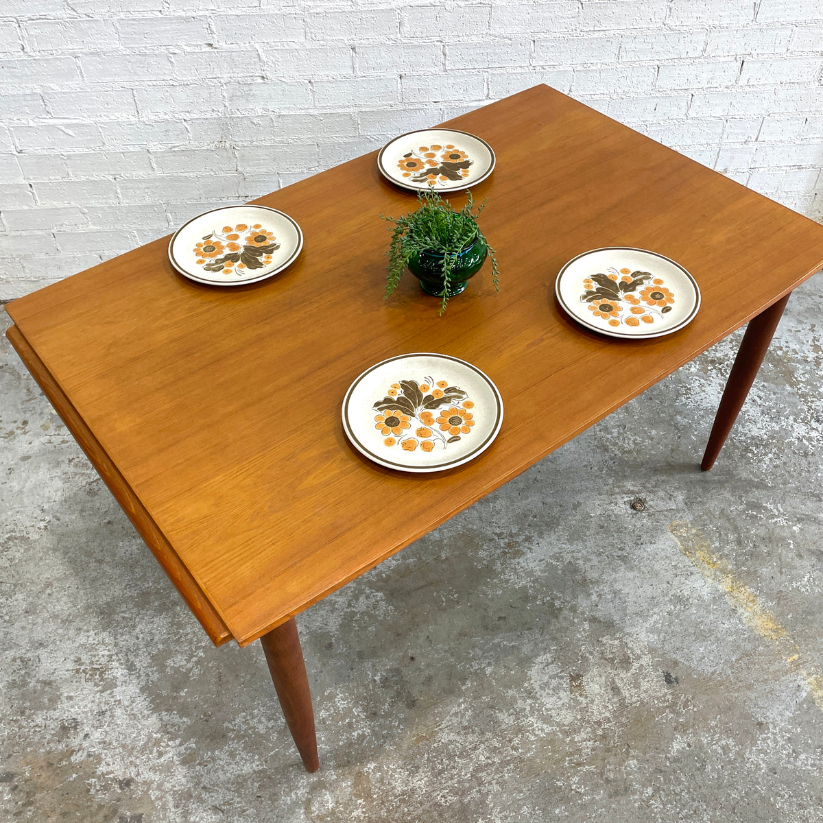Danish Tapered Extension Dining Table