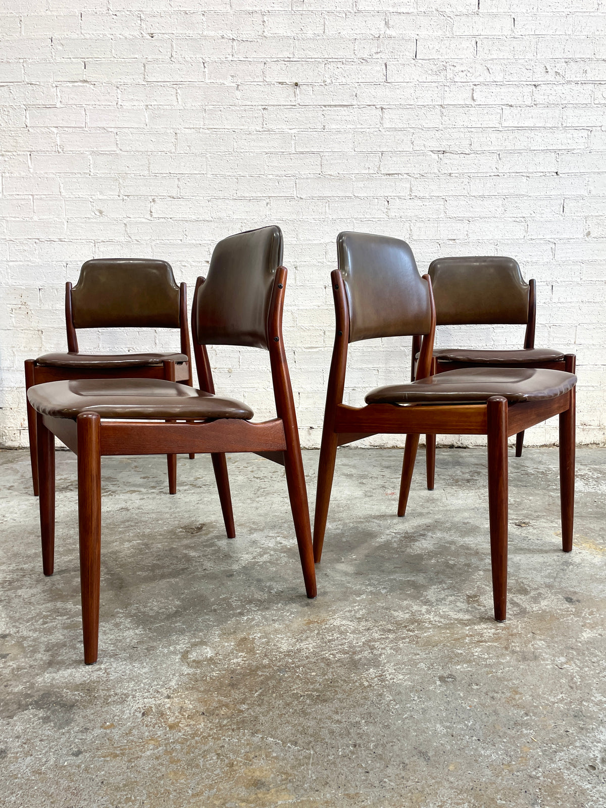 Mid Century T H Brown Dining Chairs