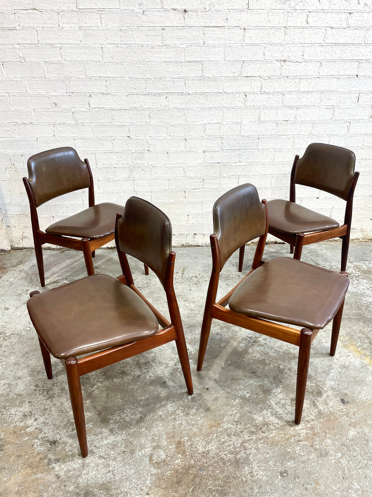 Mid Century T H Brown Dining Chairs