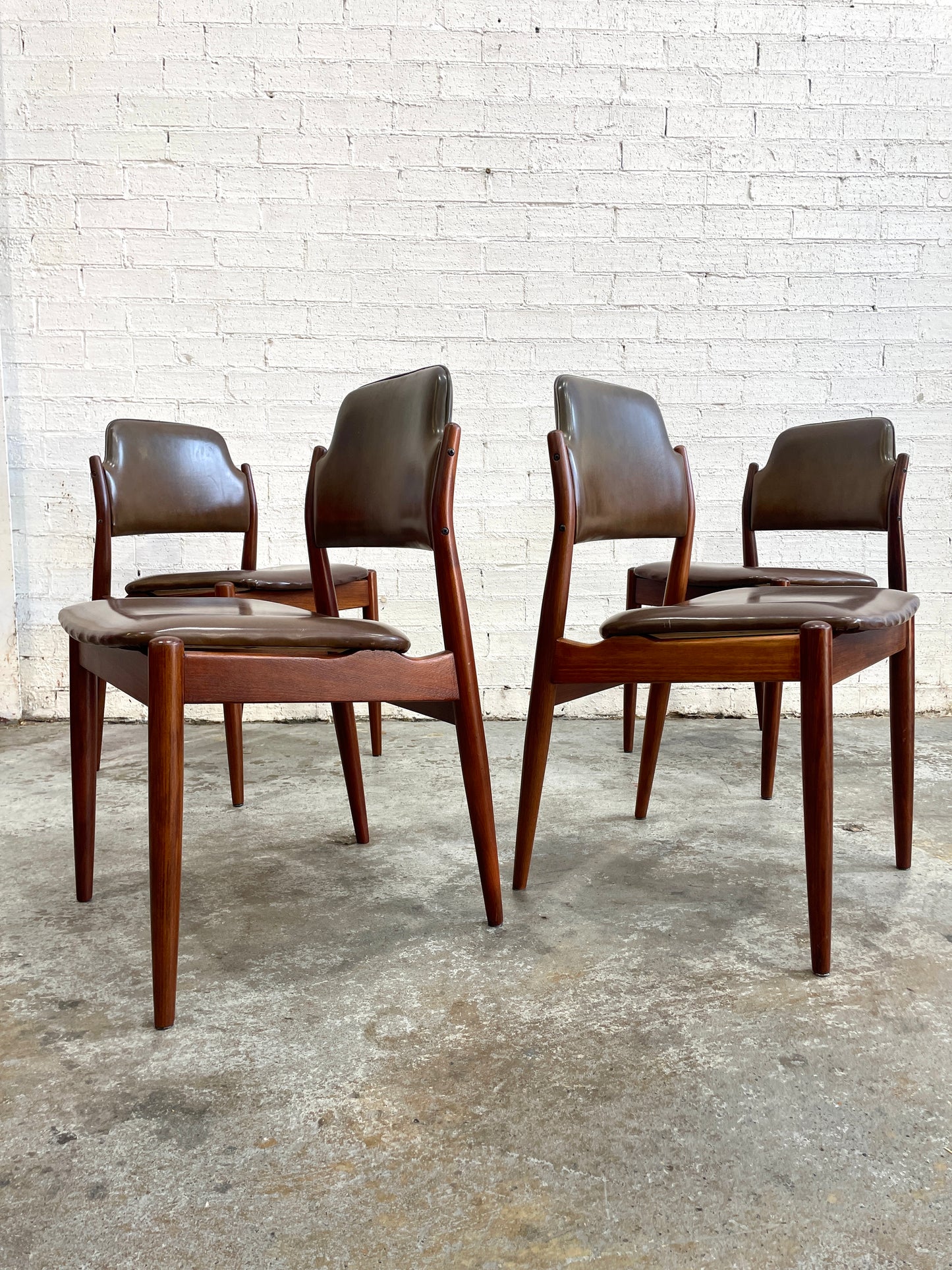 Mid Century T H Brown Dining Chairs