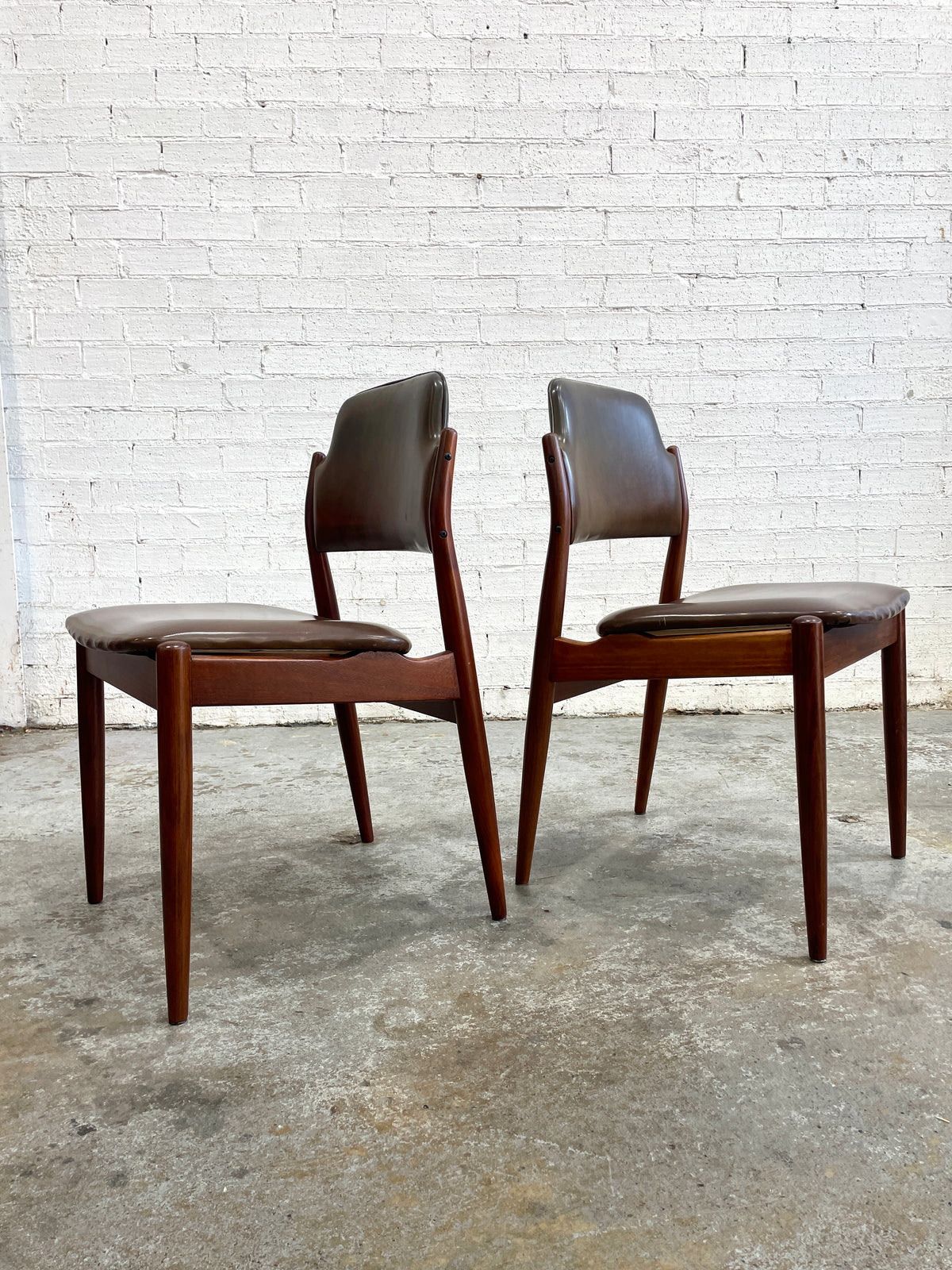 Mid Century T H Brown Dining Chairs