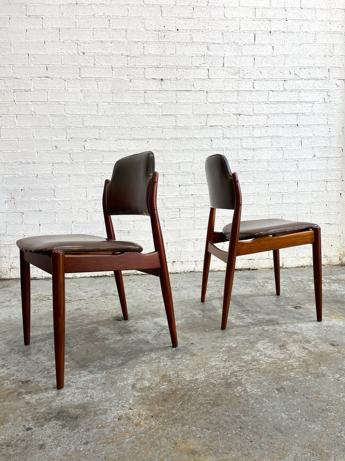 Mid Century T H Brown Dining Chairs