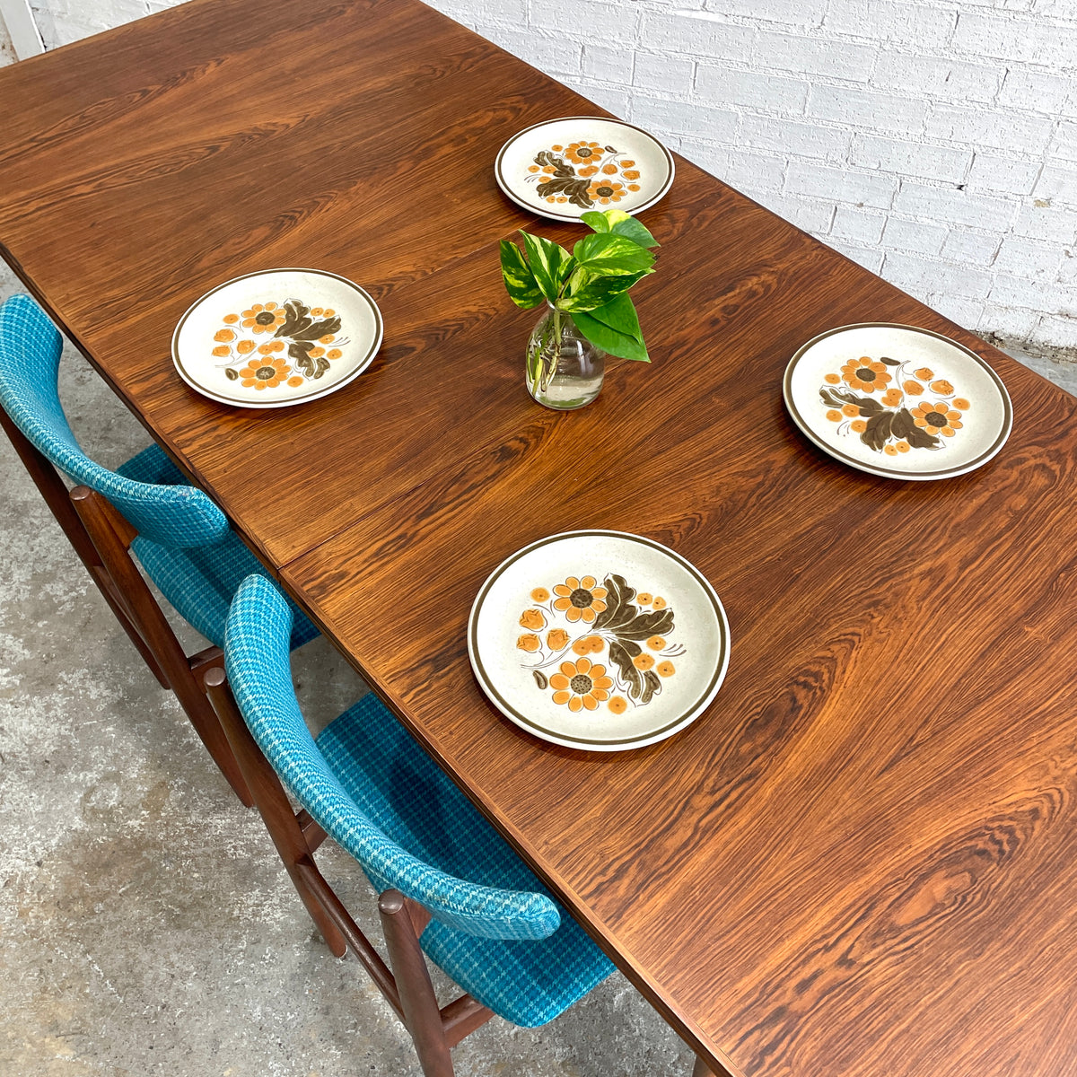 Brazilian Rosewood Danish Extension Dining Table