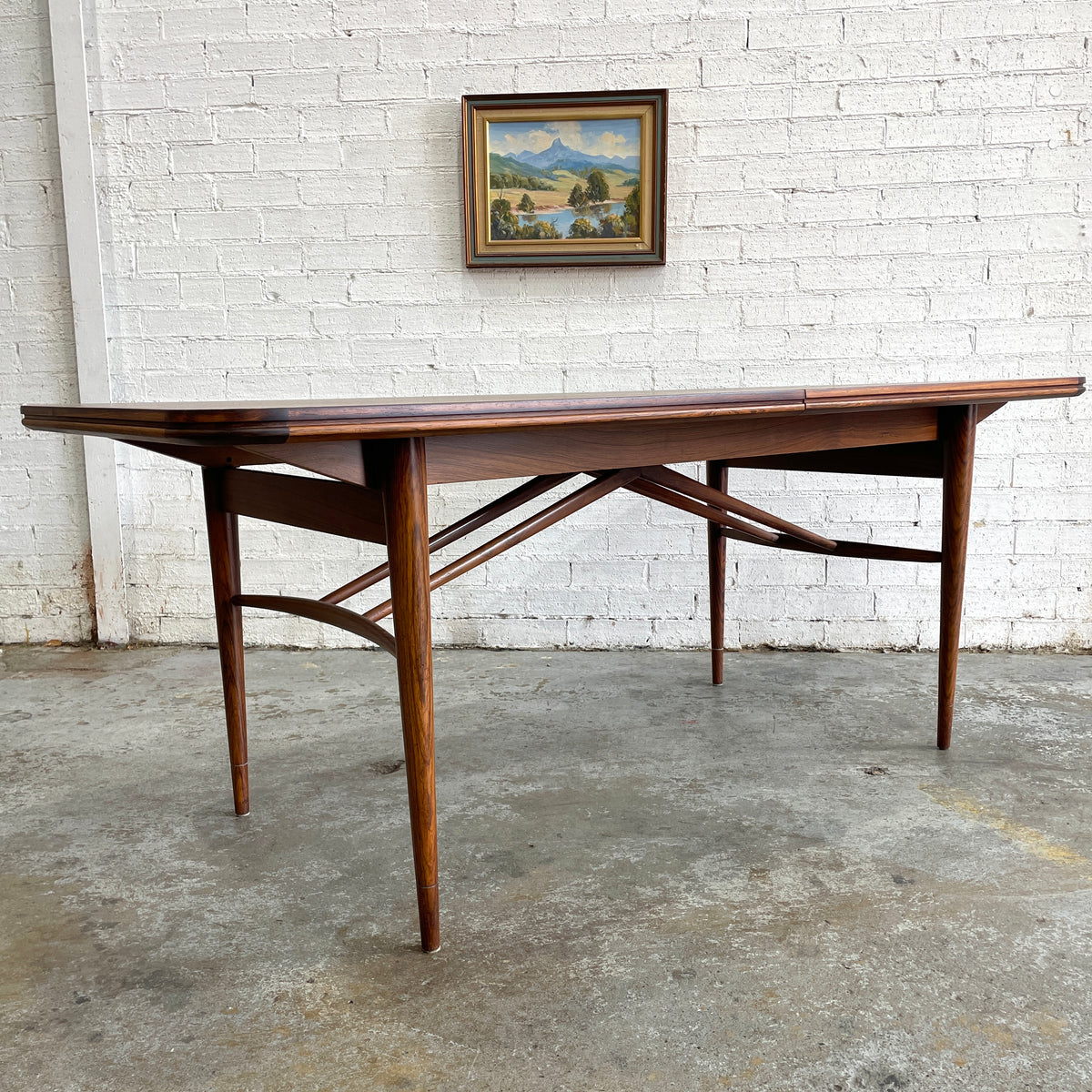 Brazilian Rosewood Danish Extension Dining Table
