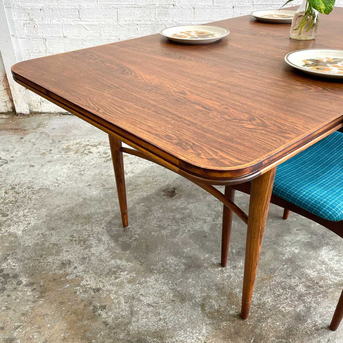 Brazilian Rosewood Danish Extension Dining Table